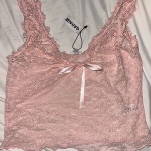 Garage Blush Lace Top
